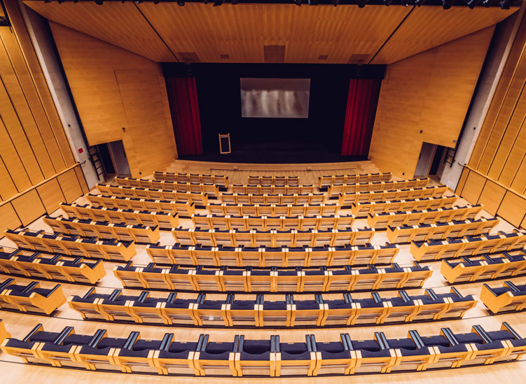 view inside Chalmers venue Kårhus - RuNan conference auditorium